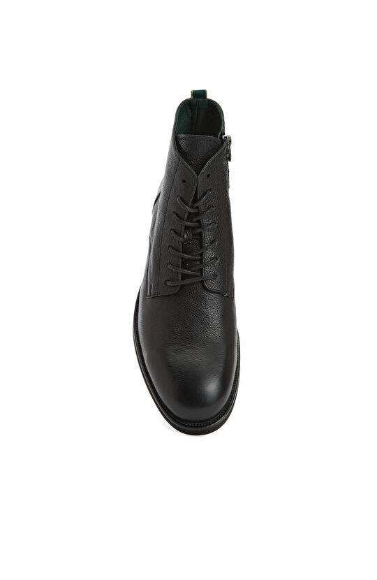 Siyah Baskılı Erkek Deri Bot