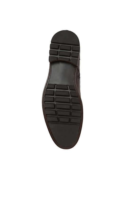 Kahverengi Baskılı Erkek Deri Postal Bot