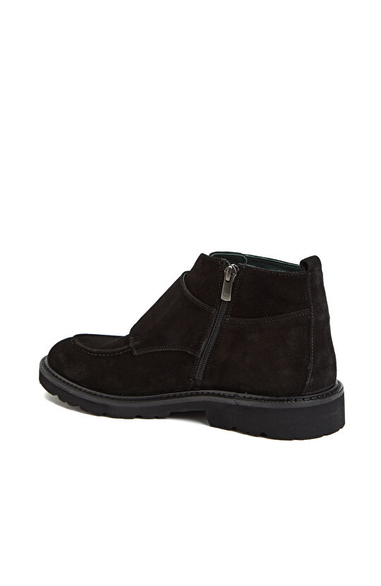 Siyah Toka Detaylı Erkek Deri Bot