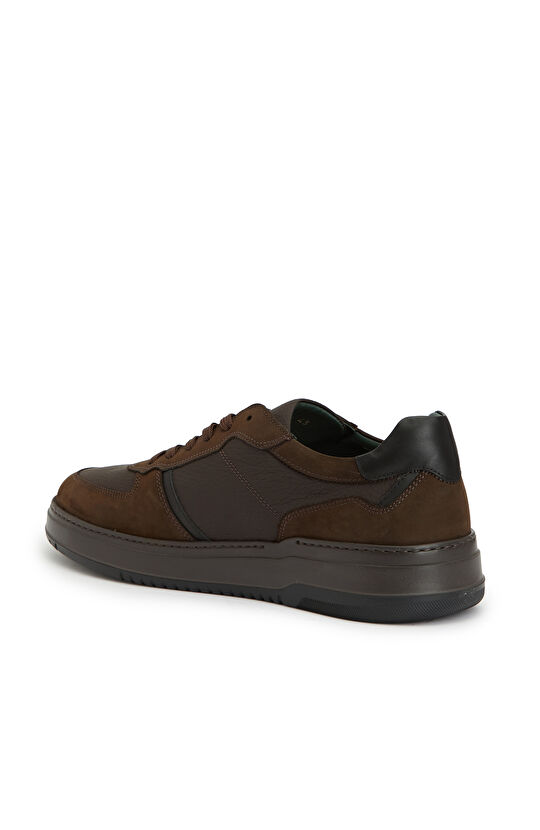 Kahverengi Erkek Deri Sneaker