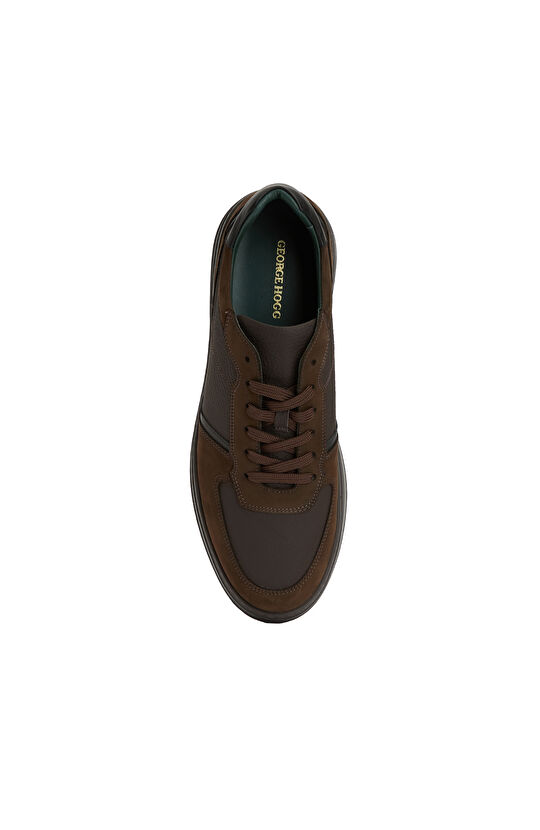 Kahverengi Erkek Deri Sneaker