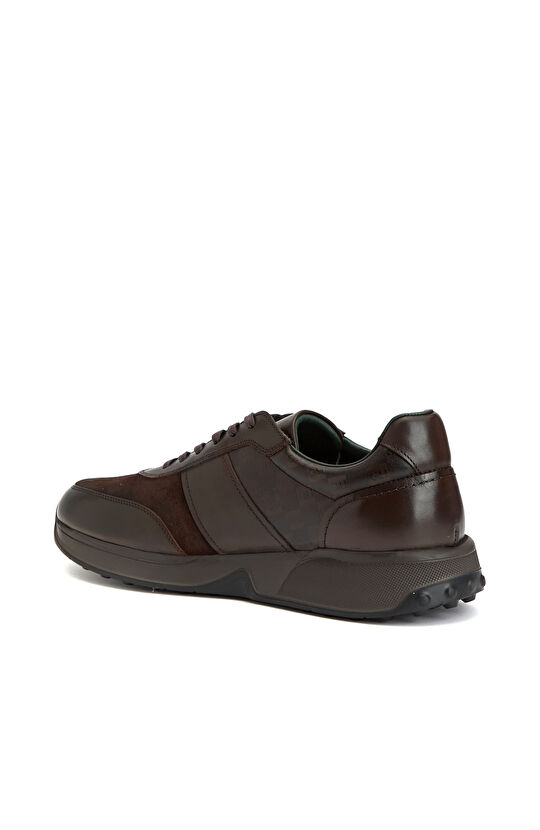 Kahverengi Erkek Deri Sneaker