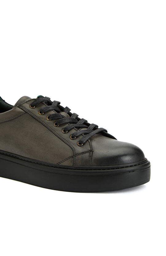 Antrasit Erkek Deri Sneaker