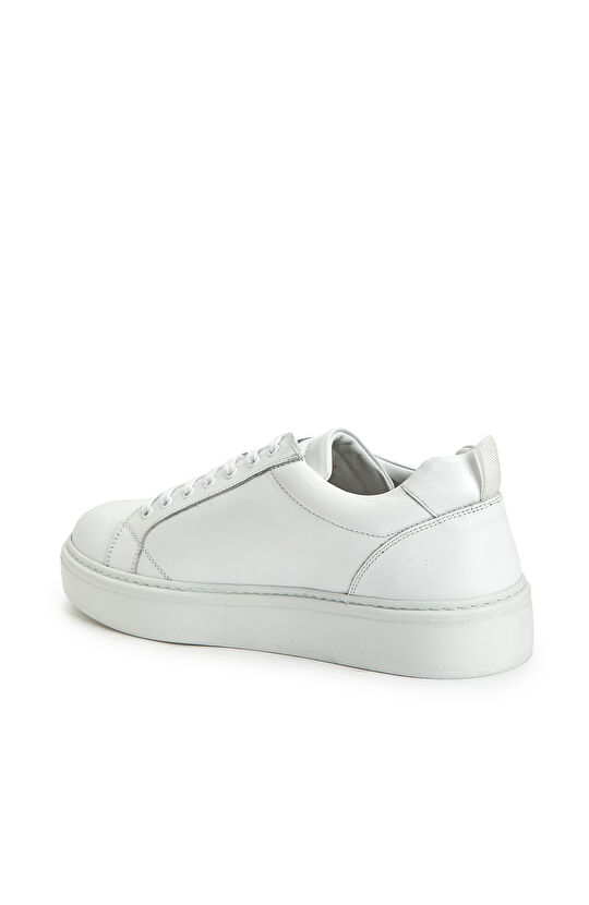 Beyaz Erkek Deri Sneaker