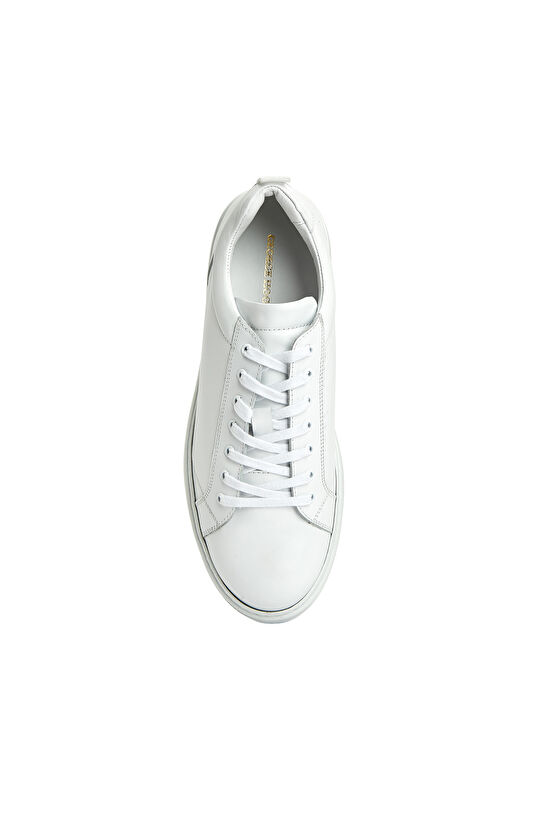 Beyaz Erkek Deri Sneaker