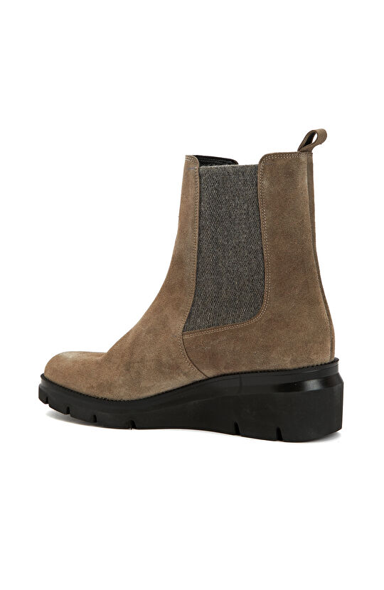 Vizon Chelsea Kadın Süet Deri Bot