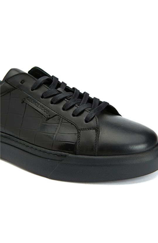 Siyah Erkek Deri Sneaker