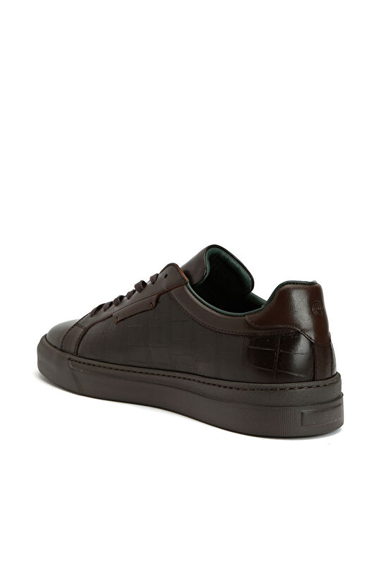 Kahverengi Erkek Deri Sneaker