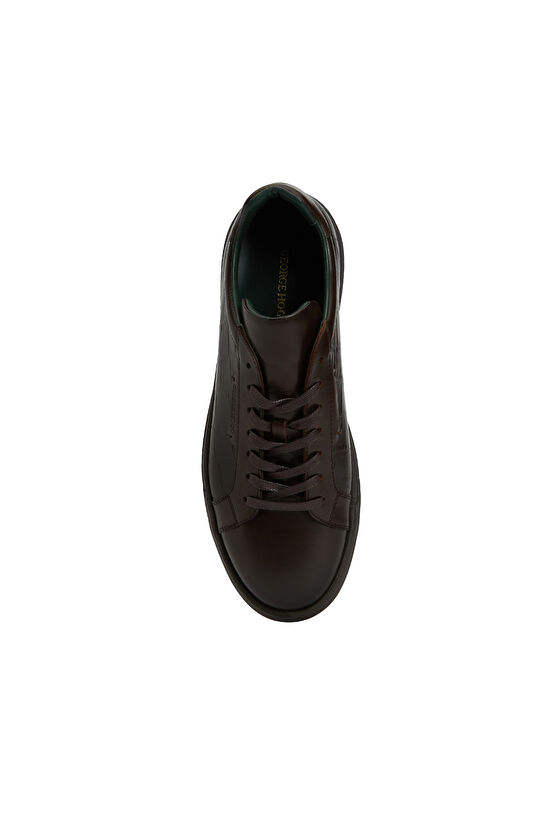 Kahverengi Erkek Deri Sneaker