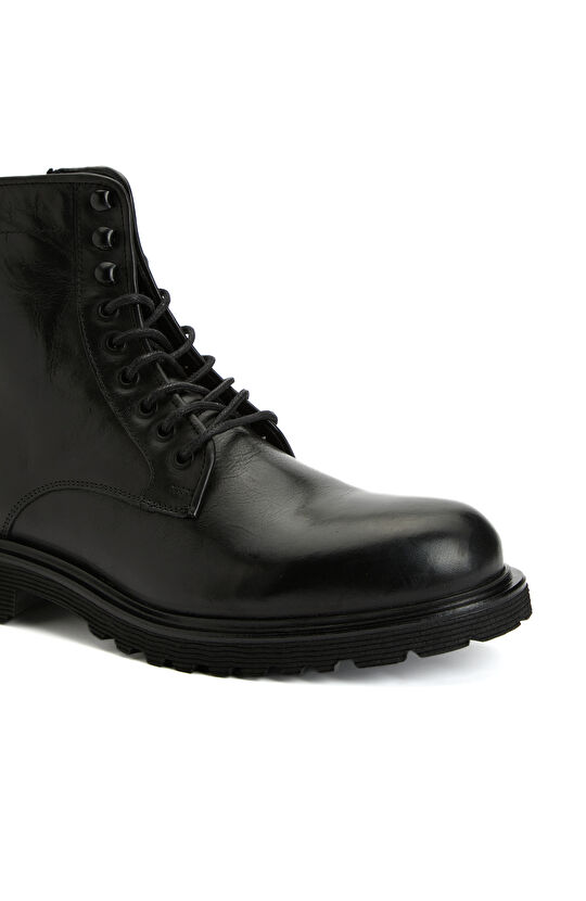 Siyah Erkek Deri Postal Bot
