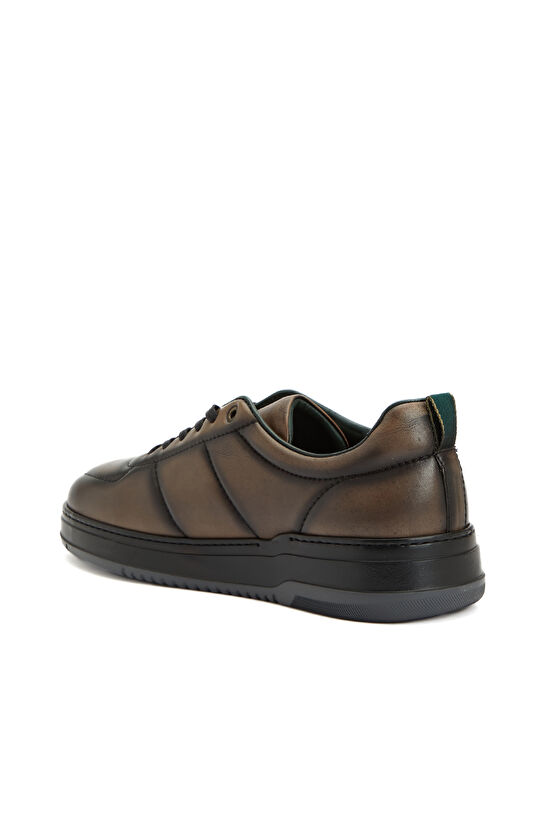 Kahverengi Erkek Günlük Rahat Deri Sneaker