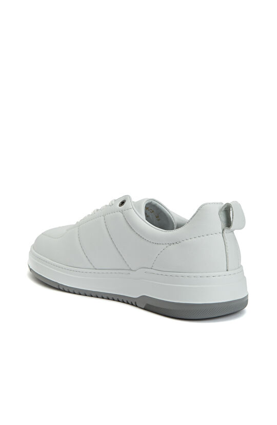 Beyaz Erkek Deri Sneaker