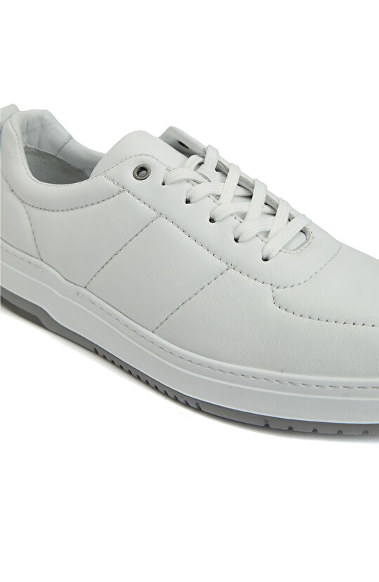 Beyaz Erkek Deri Sneaker