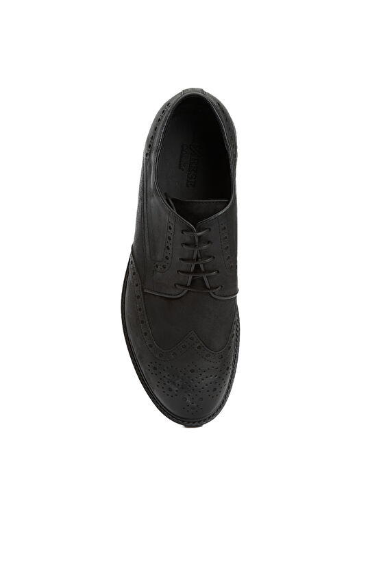 Siyah Zımbalı Erkek Deri Ayakkabı