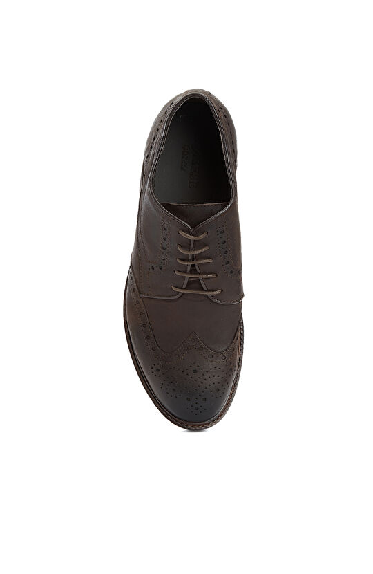 Kahverengi Zımbalı Erkek Deri Ayakkabı