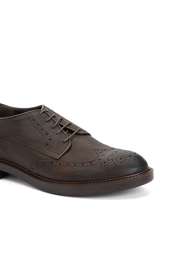 Kahverengi Zımbalı Erkek Deri Ayakkabı