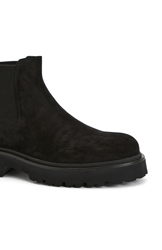 Siyah Erkek Chelsea Süet Deri Bot