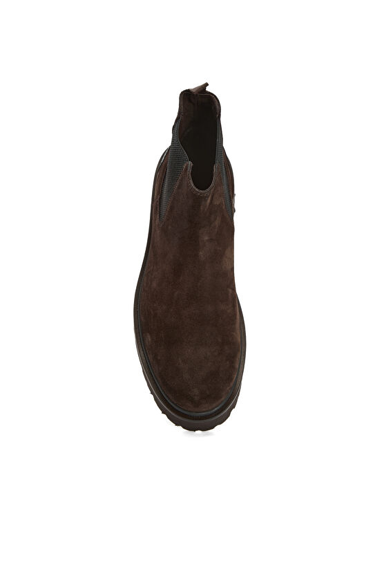 Kahverengi Erkek Chelsea Süet Deri Bot