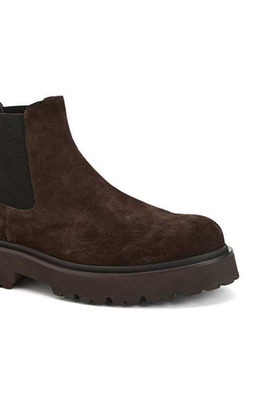 Kahverengi Erkek Chelsea Süet Deri Bot