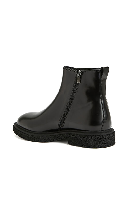 Siyah Erkek Deri Chelsea Bot