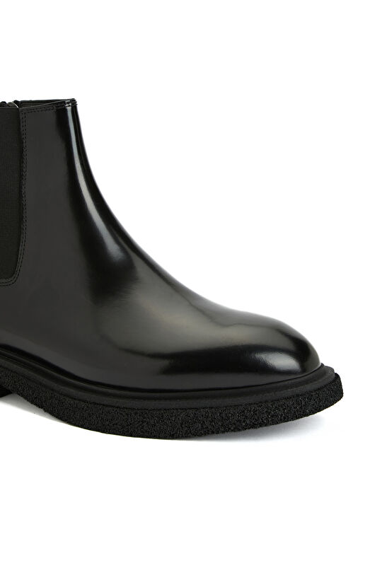 Siyah Erkek Deri Chelsea Bot