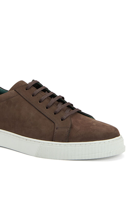 Kahverengi Erkek Deri Sneaker
