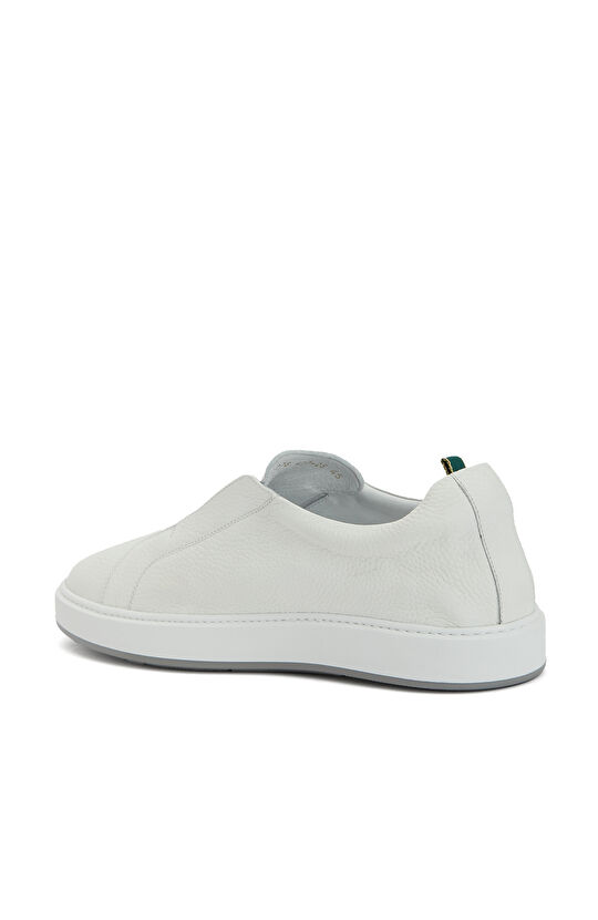 Beyaz Erkek Deri Sneaker