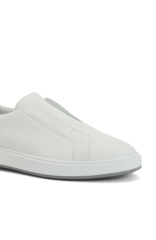 Beyaz Erkek Deri Sneaker