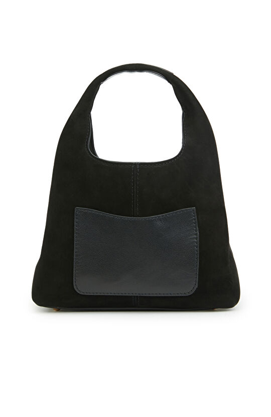 Siyah Kadın Küçük Süet Çanta