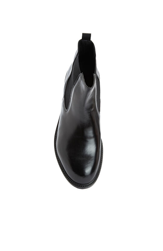 Siyah Erkek Deri Bot