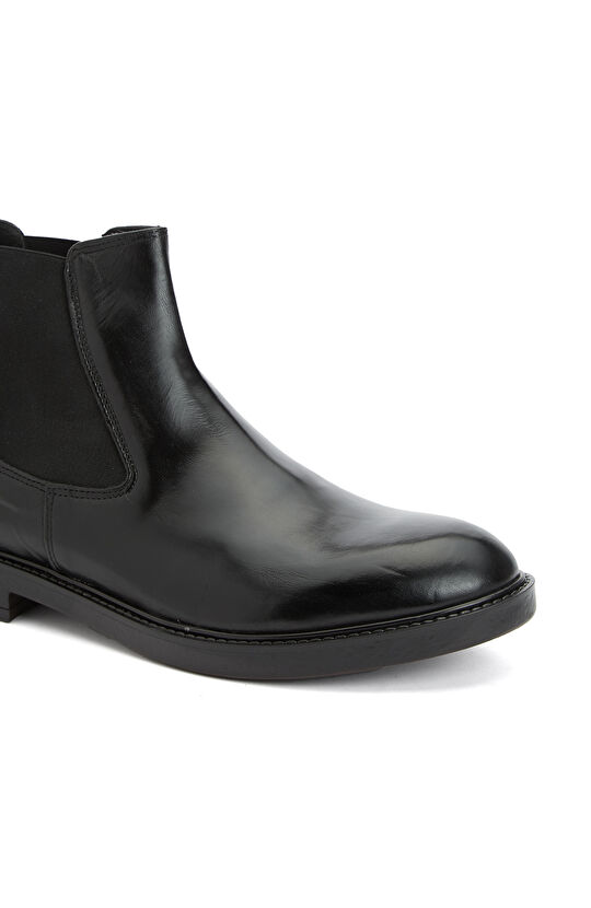 Siyah Erkek Deri Bot