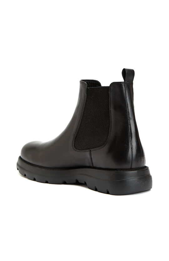 Siyah Erkek Chelsea Deri Bot
