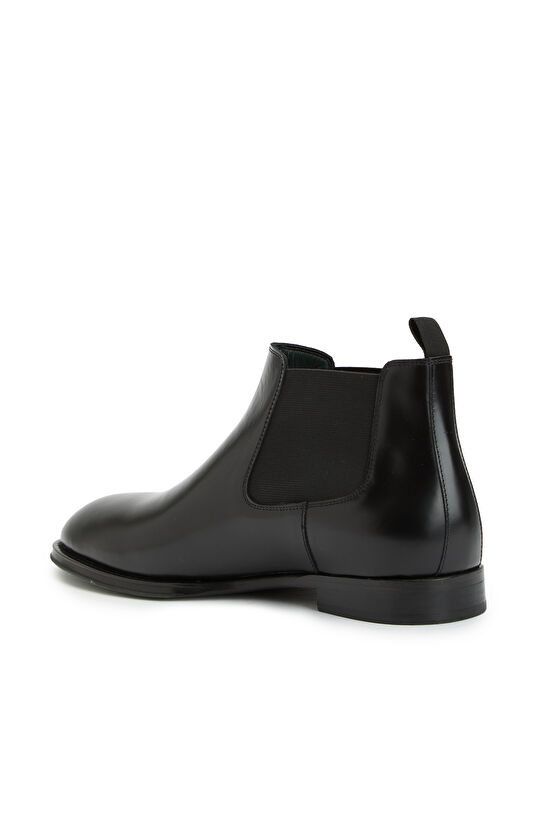 Siyah Erkek Chelsea Deri Bot
