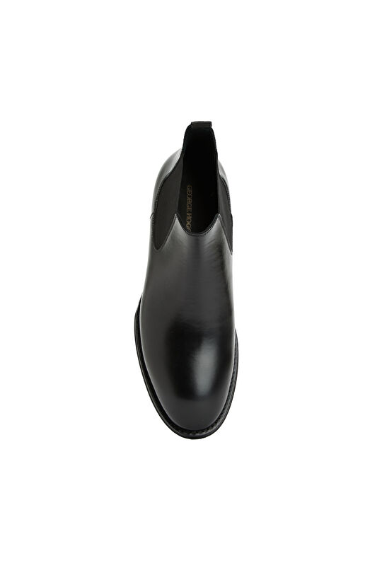 Siyah Erkek Chelsea Deri Bot