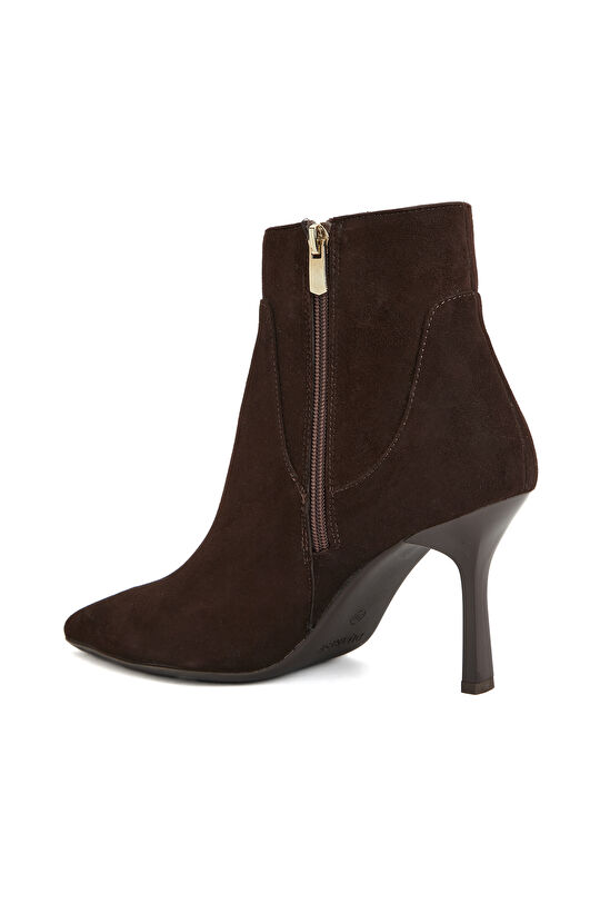 Kahverengi Kadın Süet Deri Bot