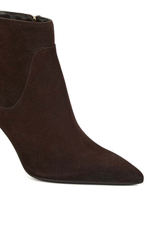 Kahverengi Kadın Süet Deri Bot