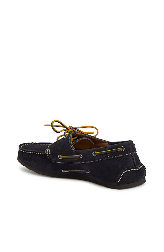 Lacivert Erkek Deri Driver Loafer