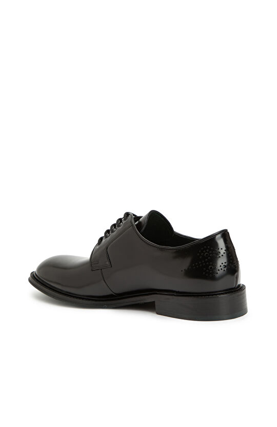 Siyah Desenli Erkek Deri Ayakkabı