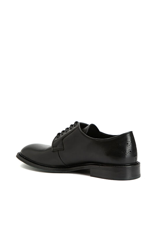 Siyah Zımbalı Erkek Deri Ayakkabı