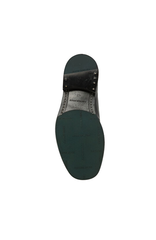 Siyah Zımbalı Erkek Deri Ayakkabı