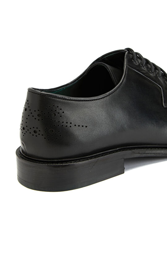 Siyah Zımbalı Erkek Deri Ayakkabı