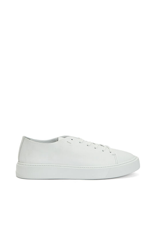 Beyaz Erkek Deri Sneaker