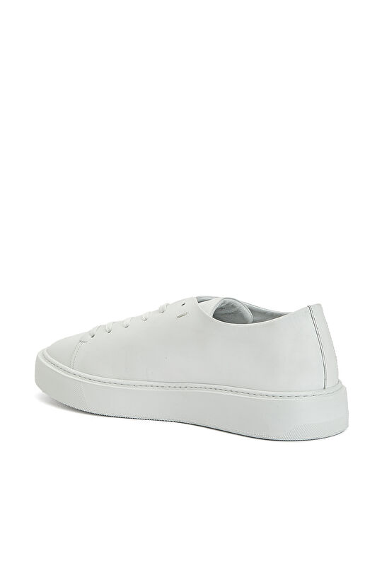 Beyaz Erkek Deri Sneaker