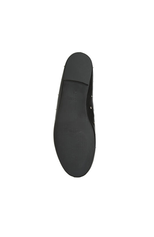 Siyah Kadın Deri Babet