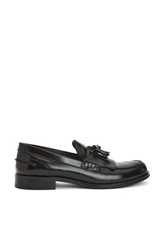 George Hogg for NetWork Siyah Erkek Deri Loafer