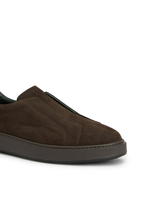 Kahverengi Erkek Deri Sneaker