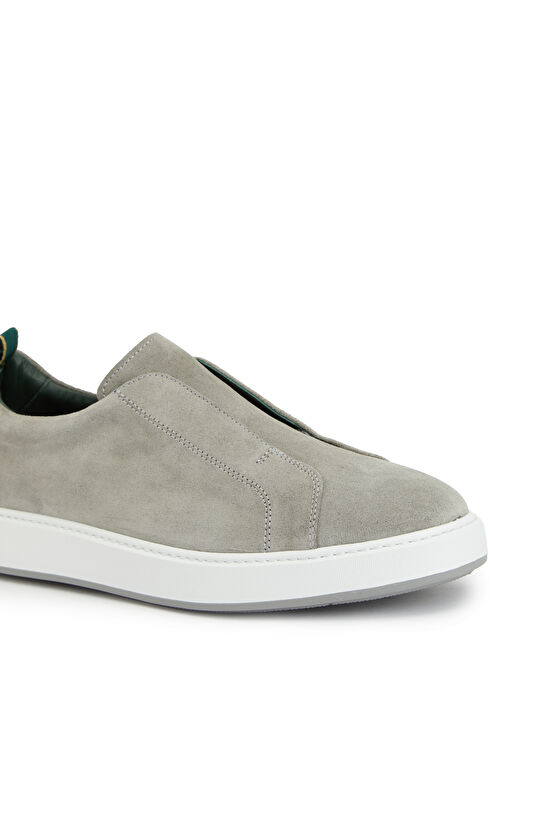 Gri Erkek Deri Sneaker
