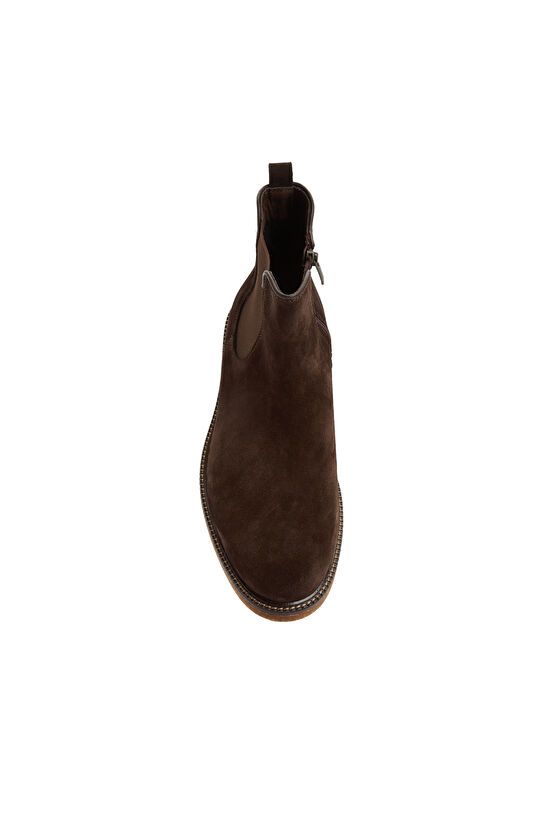 Kahverengi Erkek Chelsea Süet Deri Bot