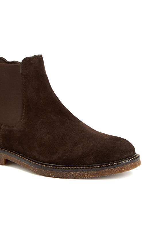 Kahverengi Erkek Chelsea Süet Deri Bot