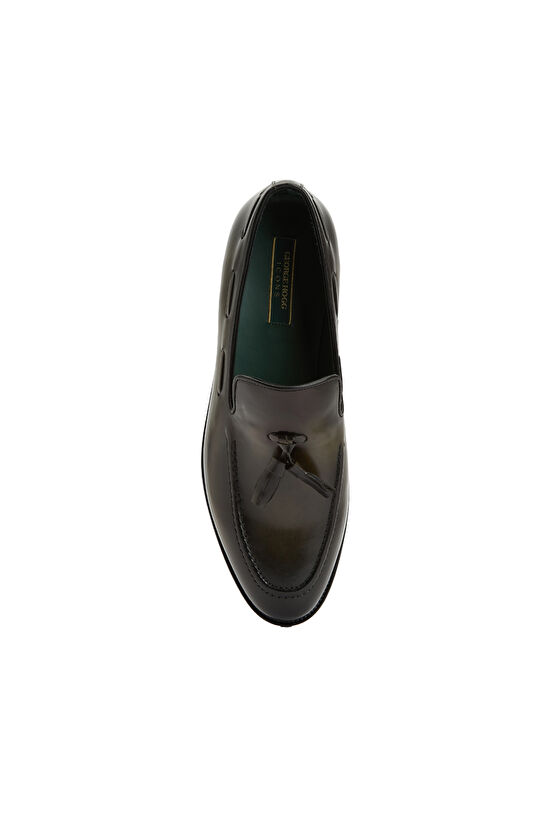 Haki Erkek Deri Loafer